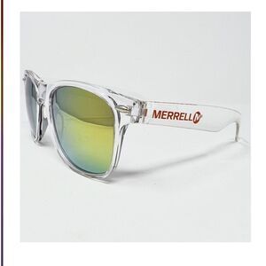 Merrell Sunglasses Yellow Gradient Lenses Clear Plastic Frames NWOT